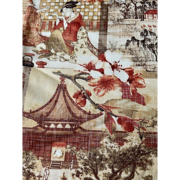 Platinum Collection Asian Geishas Art Fabric Upholstery Drapery Richloom 3 Yrds - Picture 7 of 11